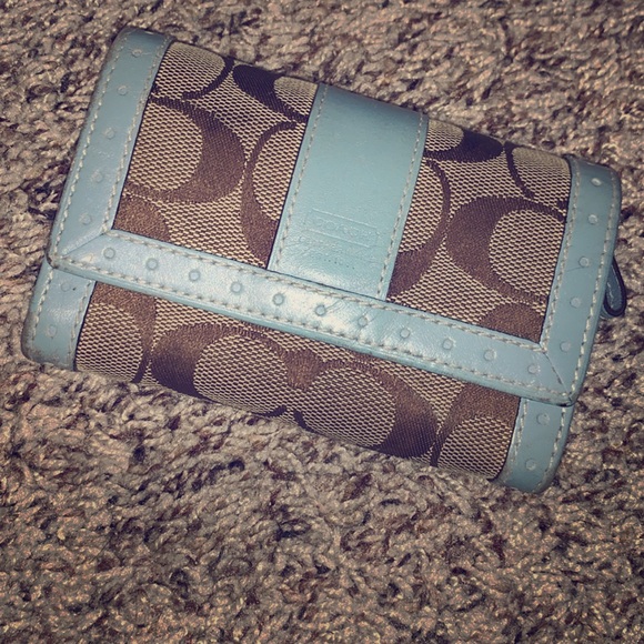 Blue COACH Wallet - Picture 1 of 4